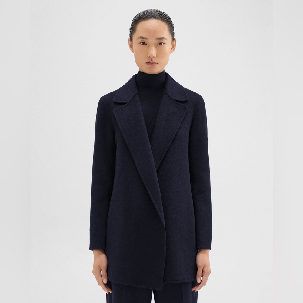 NWT $595 Theory Clairene Jacket in Double-Face Wool-Cashmere